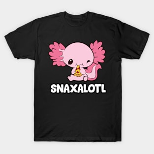 Snaxalotl Funny Axolotl Pizza Cute Axolotl T-Shirt